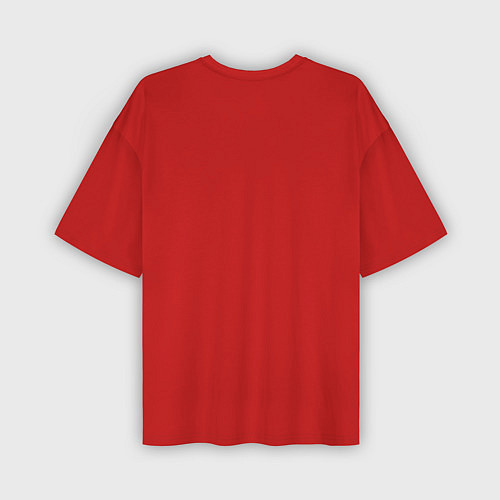 Мужская футболка оверсайз Портрет девушки с красной помадой / 3D-принт – фото 2
