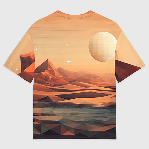 Мужская футболка оверсайз Загадочная планета / 3D-принт – фото 2