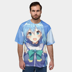Футболка оверсайз мужская Коносуба Аква, цвет: 3D-принт — фото 2