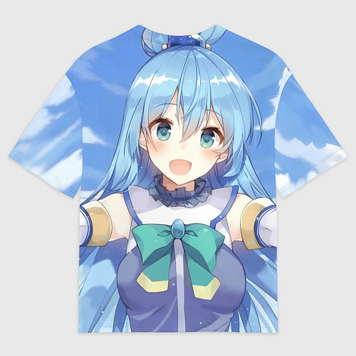 Мужская футболка оверсайз Коносуба Аква / 3D-принт – фото 2