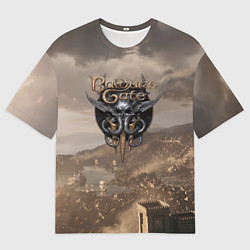 Мужская футболка оверсайз Baldurs Gate 3 Logo