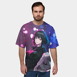 Футболка оверсайз мужская Прекрасная Фубуки - One Punch Man, цвет: 3D-принт — фото 2