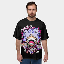 Футболка оверсайз мужская Веселый 5 Гир Луффи, цвет: 3D-принт — фото 2