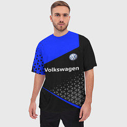 Футболка оверсайз мужская Фольцваген - blue uniform, цвет: 3D-принт — фото 2