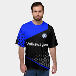 Футболка оверсайз мужская Фольцваген - blue uniform, цвет: 3D-принт — фото 2