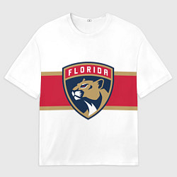 Футболка оверсайз мужская Florida panthers - uniform - hockey, цвет: 3D-принт