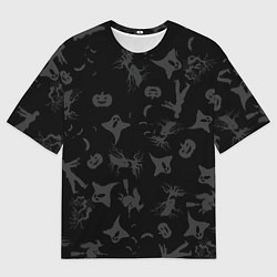 Футболка оверсайз мужская Хэллоуин тематика, цвет: 3D-принт