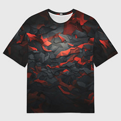 Мужская футболка оверсайз Затухающий камуфляж