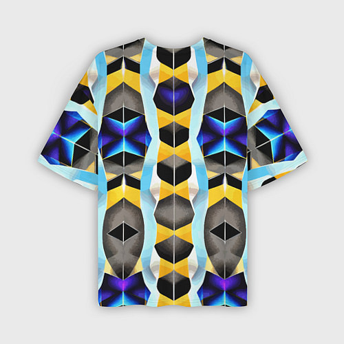 Мужская футболка оверсайз Vanguard geometric pattern - neural network / 3D-принт – фото 2