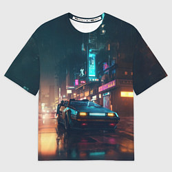 Футболка оверсайз мужская Пейзаж в стиле Бегущий по лезвию, цвет: 3D-принт