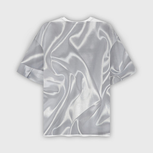 Мужская футболка оверсайз White Silk / 3D-принт – фото 2