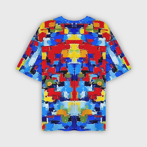 Мужская футболка оверсайз Colorful abstraction - vogue - paint / 3D-принт – фото 2