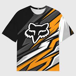 Мужская футболка оверсайз Fox motocross racing - orange