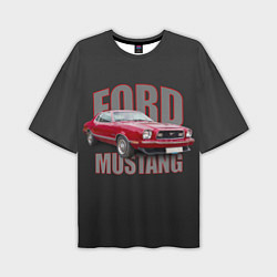Мужская футболка оверсайз Автомашина Ford Mustang