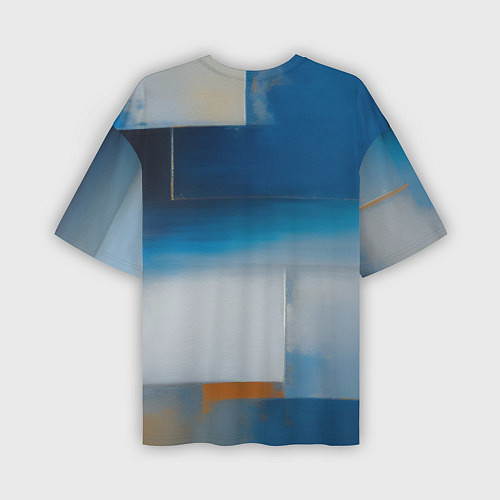 Мужская футболка оверсайз Синяя палитра / 3D-принт – фото 2