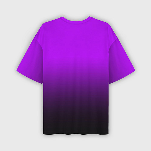 Мужская футболка оверсайз Градиент фиолетово-чёрный / 3D-принт – фото 2