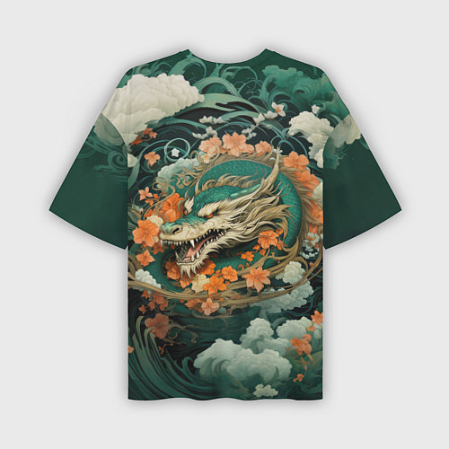 Мужская футболка оверсайз Облачный дракон Irezumi / 3D-принт – фото 2