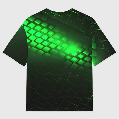 Мужская футболка оверсайз Juventus green logo neon / 3D-принт – фото 2