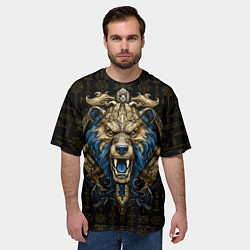 Футболка оверсайз мужская Языческий скандинавский медведь, цвет: 3D-принт — фото 2