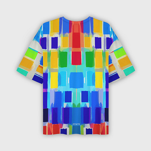 Мужская футболка оверсайз Colorful strips - pop art - vogue / 3D-принт – фото 2