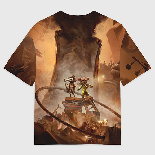 Мужская футболка оверсайз Герои Little nightmares 3 / 3D-принт – фото 2