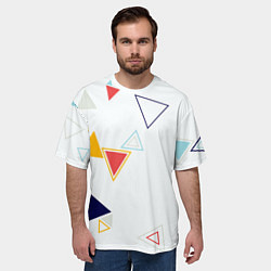 Футболка оверсайз мужская Геометрия фигур, цвет: 3D-принт — фото 2
