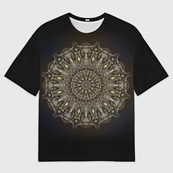 Мужская футболка оверсайз Костяная мандала