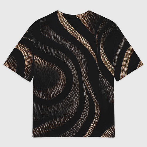Мужская футболка оверсайз Черный абстрактный узор / 3D-принт – фото 2