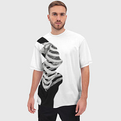 Футболка оверсайз мужская Скелет под одеждой, цвет: 3D-принт — фото 2
