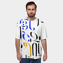 Футболка оверсайз мужская Армения моя Алфавит, цвет: 3D-принт — фото 2