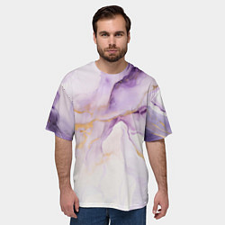 Футболка оверсайз мужская Светло-сиреневый, цвет: 3D-принт — фото 2