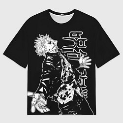 Мужская футболка оверсайз Сатору годжо - безумие