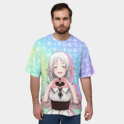 Футболка оверсайз мужская Сильфиетта - Реинкарнация безработного, цвет: 3D-принт — фото 2