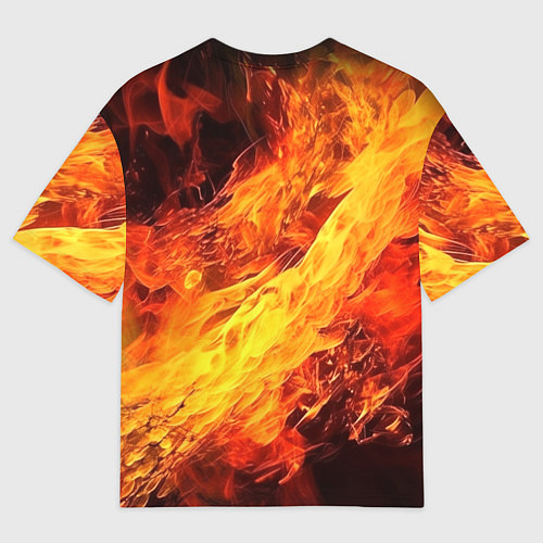 Мужская футболка оверсайз Эрис - пламя / 3D-принт – фото 2