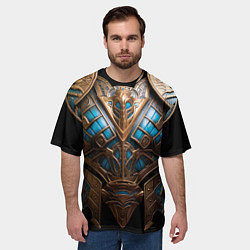Футболка оверсайз мужская Золотой египетский доспех фараона, цвет: 3D-принт — фото 2