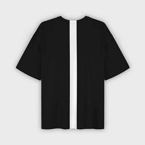 Мужская футболка оверсайз Трезвый на английском в черном и с вертикальной ли / 3D-принт – фото 2