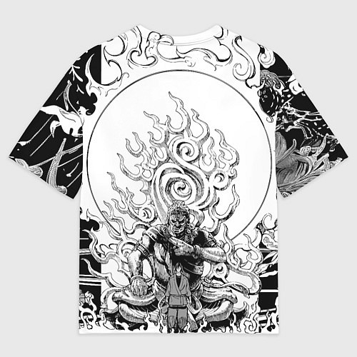 Мужская футболка оверсайз Бенимару Шинмон - Пламенная бригада / 3D-принт – фото 2