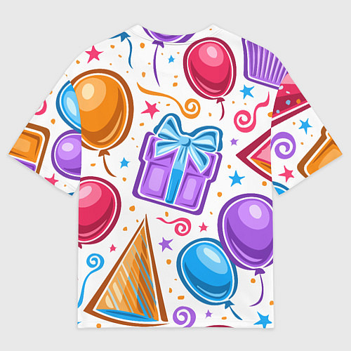 Мужская футболка оверсайз Вечеринка / 3D-принт – фото 2