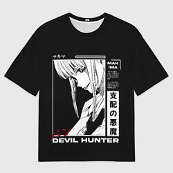 Мужская футболка оверсайз Макима охотник - Человек бензопила