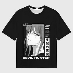 Футболка оверсайз мужская Стильная Макима - Человек бензопила, цвет: 3D-принт