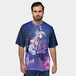 Футболка оверсайз мужская Kiyoka Kudou and Miyo Saimori, цвет: 3D-принт — фото 2