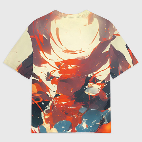 Мужская футболка оверсайз Девушка-боец / 3D-принт – фото 2