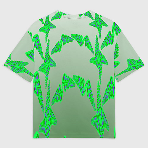 Мужская футболка оверсайз Растительный паттерн / 3D-принт – фото 2