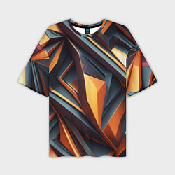 Мужская футболка оверсайз Разноцветная 3D геометрия узоров метавселенной