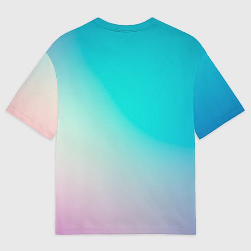 Мужская футболка оверсайз Розовоголубые цвета / 3D-принт – фото 2