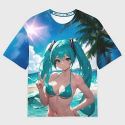 Мужская футболка оверсайз Хацуне Мику