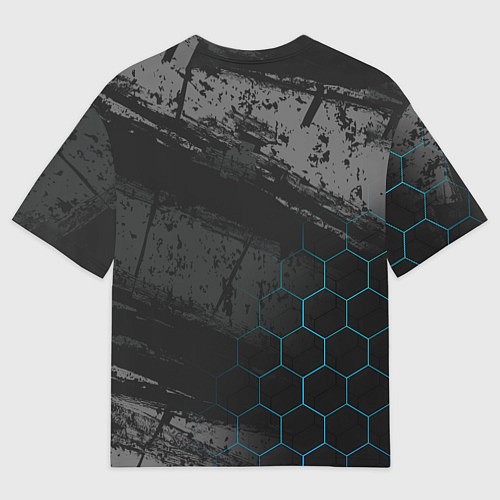 Мужская футболка оверсайз Абстракция гранж / 3D-принт – фото 2