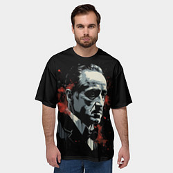 Футболка оверсайз мужская Портрет Дон Вито Корлеоне, цвет: 3D-принт — фото 2