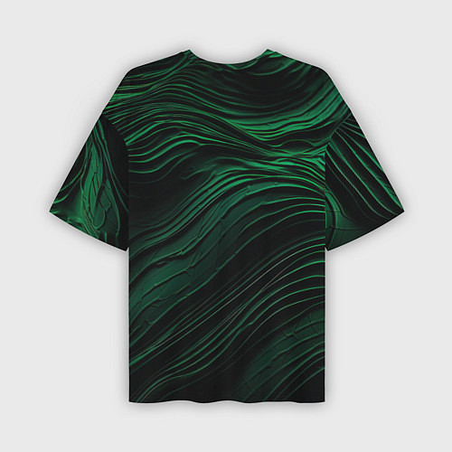Мужская футболка оверсайз Dark green texture / 3D-принт – фото 2