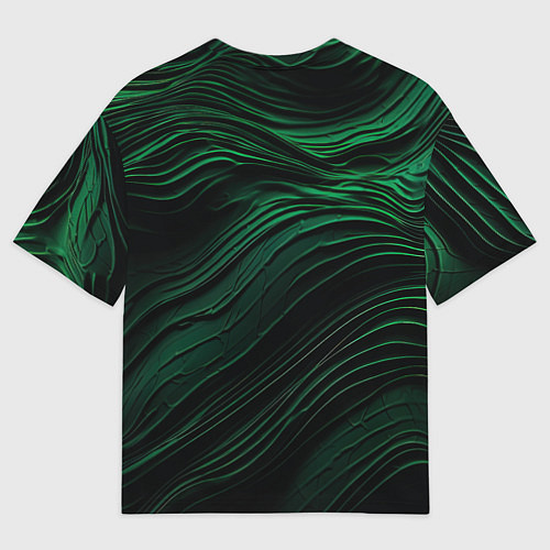Мужская футболка оверсайз Dark green texture / 3D-принт – фото 2